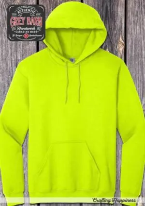 gildan 1850 bunnyhug green safety