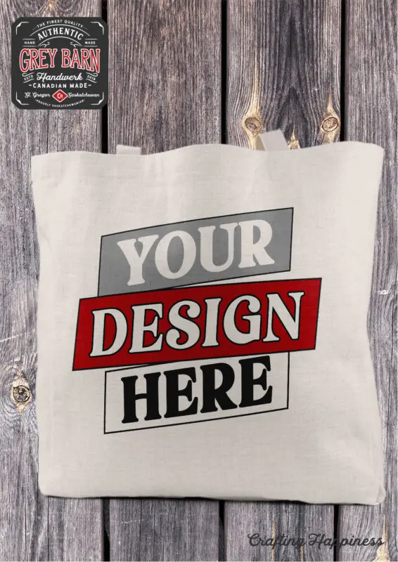 Poly Linen Sublimation Tote custom-printed canvas bag