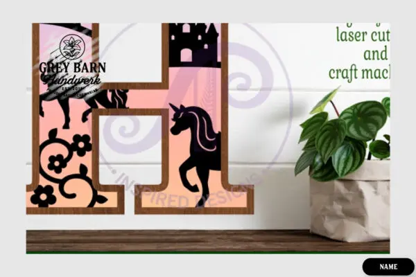 Unicorn Wooden Letter Kit - GBH04142 - Image 6