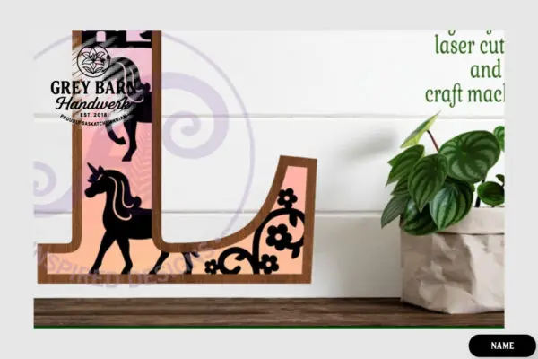 Unicorn Wooden Letter Kit - GBH04142 - Image 11