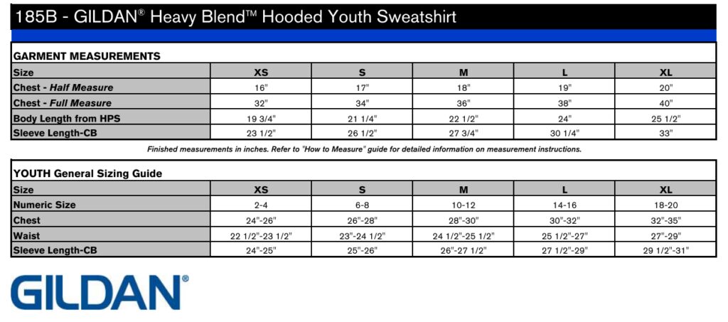 185B Gildan Heavy Blend Youth Sweatshirt