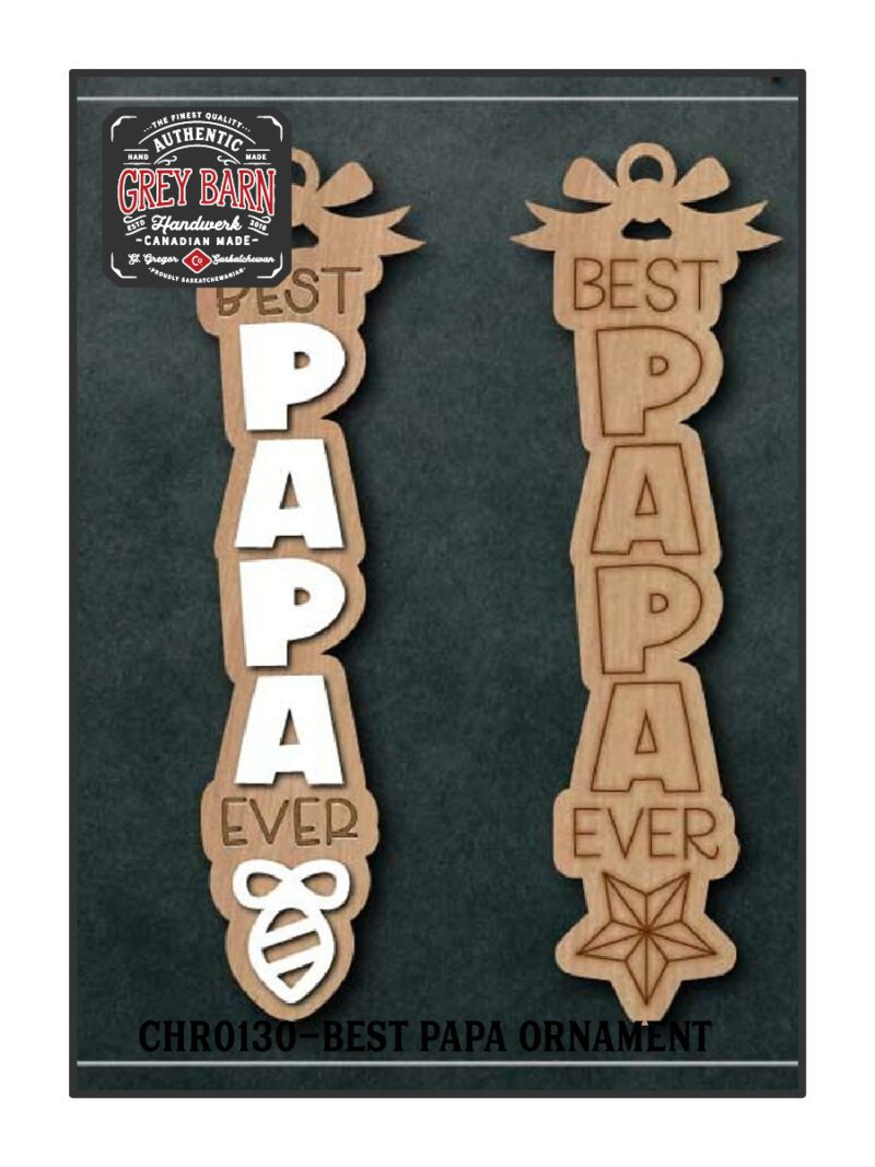 chr0130 best papa ornament