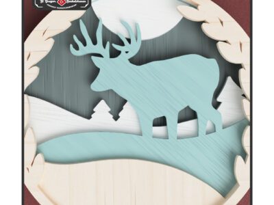 chr0135 christmas deer ornament