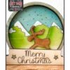 chr0139 moose snow globe ornament