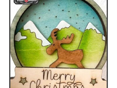 chr0139 moose snow globe ornament