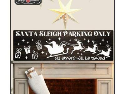 chp0017 santa sleigh parking only 01