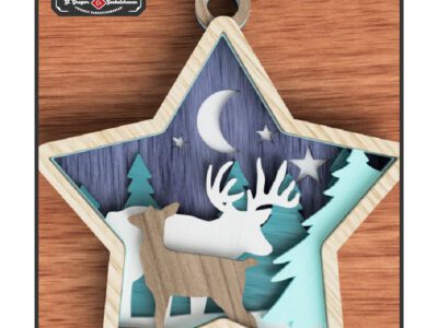 chr0146 deer in the woods ornament 01