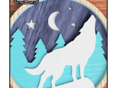 chr0147 howling wolf ornament 01