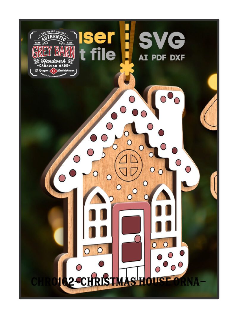 chr0162 christmas house ornament