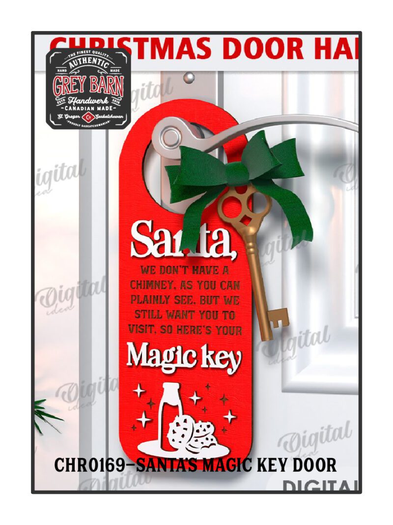 chr0169 santa s magic key door hanger