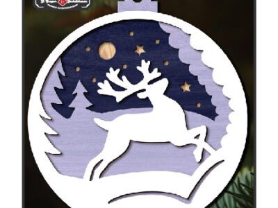 chr0189 deer christmas ornament