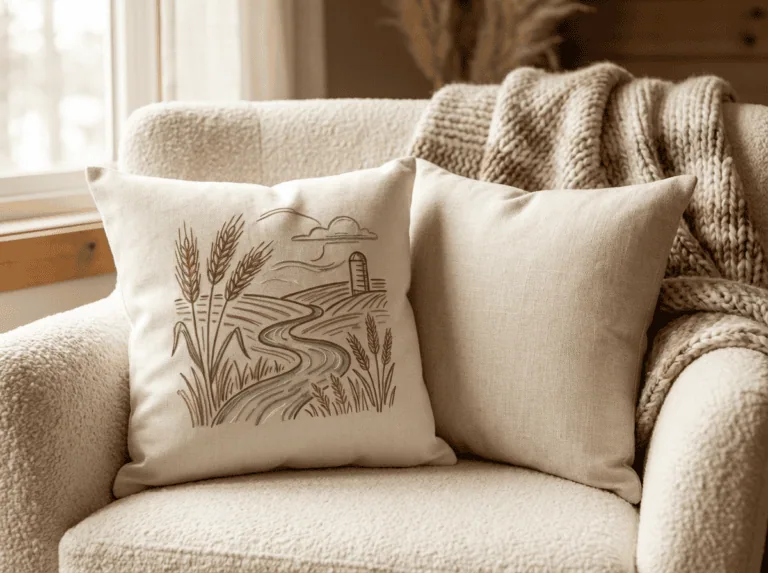 Custom pillow covers Saskatchewan — handmade poly linen pillows from Grey Barn Handwerk