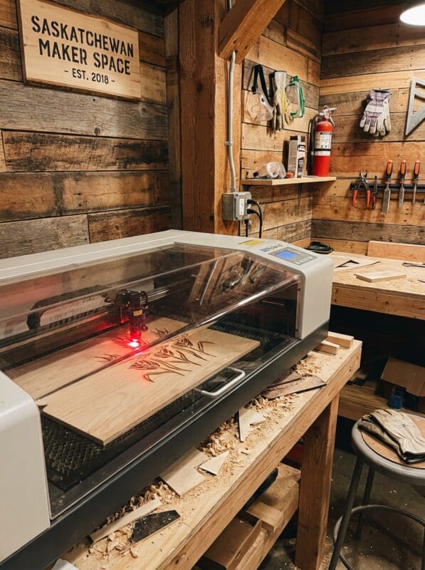 Vector design software for custom laser cut designs Saskatchewan showing Adobe Illustrator workflow Grey Barn