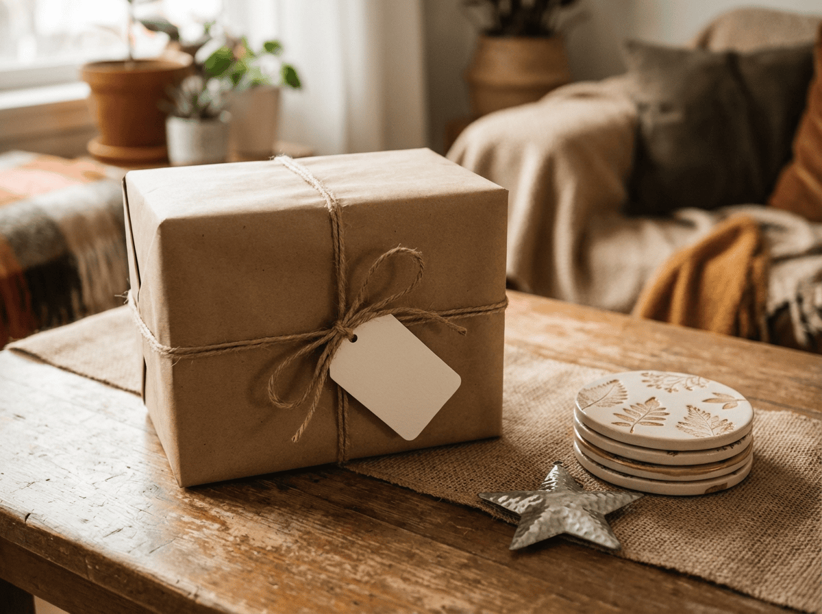 Handmade Saskatchewan gifts wrapped for shipping from Grey Barn Handwerk in St. Gregor