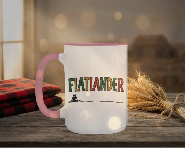 Flatlander 15oz Mug with Saskatchewan prairie design in vibrant colours