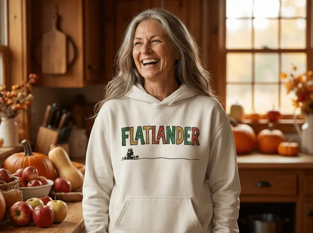 Flatlander Bunnyhug showcasing Saskatchewan prairie landscape design