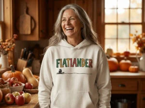 Flatlander Bunnyhug showcasing Saskatchewan prairie landscape design