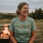 Saskatchewan T-Shirt in Machta Green – saskatchewan design by Grey Barn Handwerk