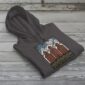 Three Elevators Bunnyhug displayed on premium cotton-poly hoodie showcasing grain elevator design