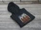 Three Elevators Bunnyhug displayed on premium cotton-poly hoodie showcasing grain elevator design