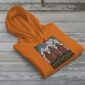 Three Elevators Bunnyhug displayed on premium cotton-poly hoodie showcasing grain elevator design