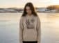 Field and Compass Bunnyhug, Saskatchewan prairie design on cotton-poly hood