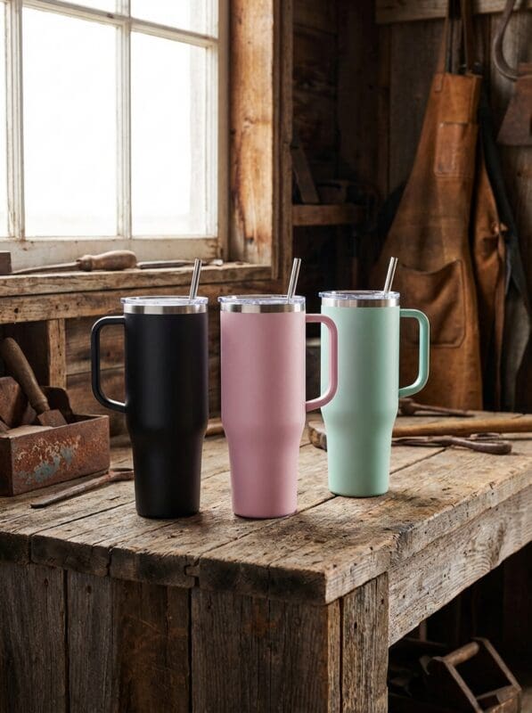 Maars Charger 40oz extra large stainless steel tumblers with handles colour options custom sublimation Grey Barn Saskatchewan