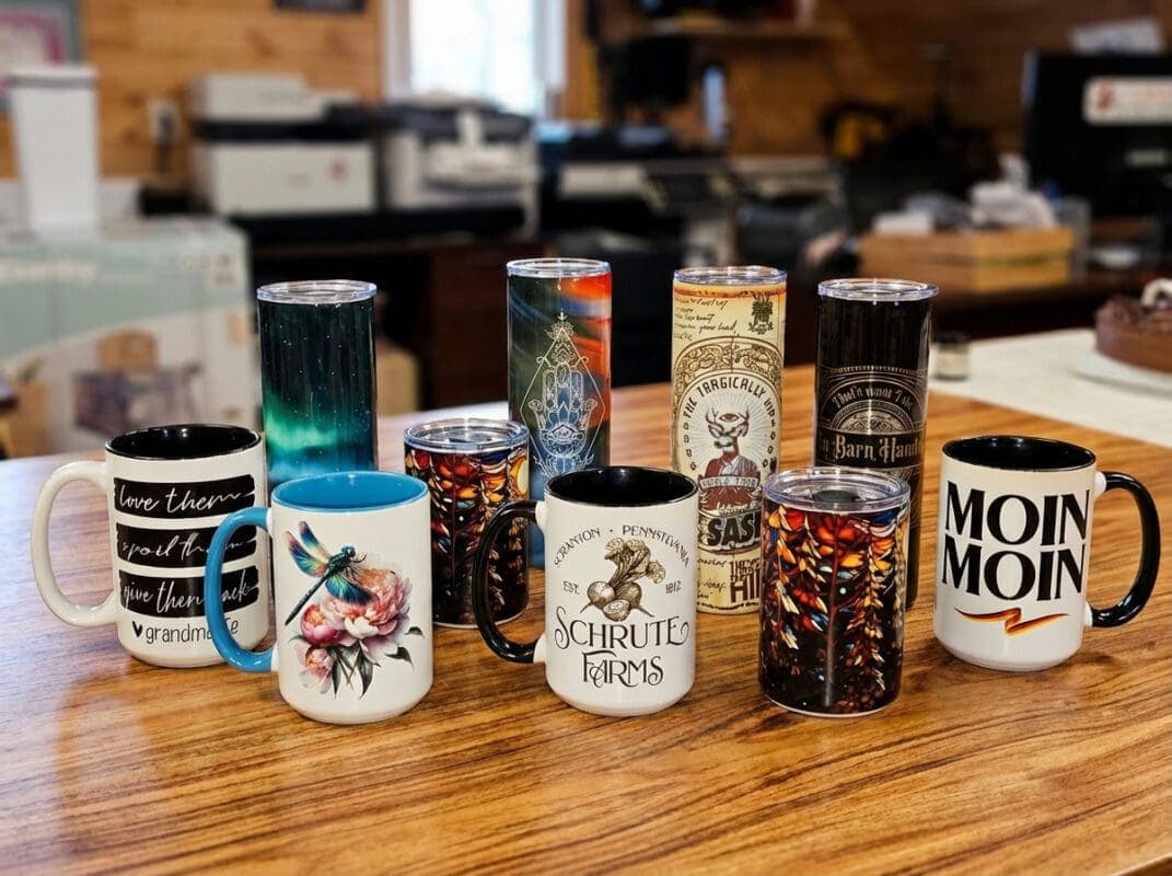 Branded drinkware and custom tumblers made for corporate gifts and Saskatchewan businesses