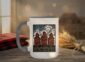 Three Elevators 15oz Mug with white exterior and coloured interior showing grain elevator design