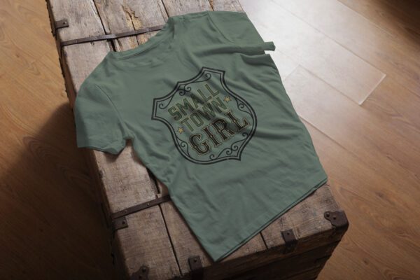 GBH00013-small-town-girl-AL2100CA-machta-green Small Town Girl T-Shirt in arctic blue showing prairie-inspired design