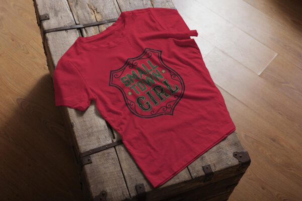 GBH00013-small-town-girl-AL2100CA-revolution-red Small Town Girl T-Shirt in arctic blue showing prairie-inspired design