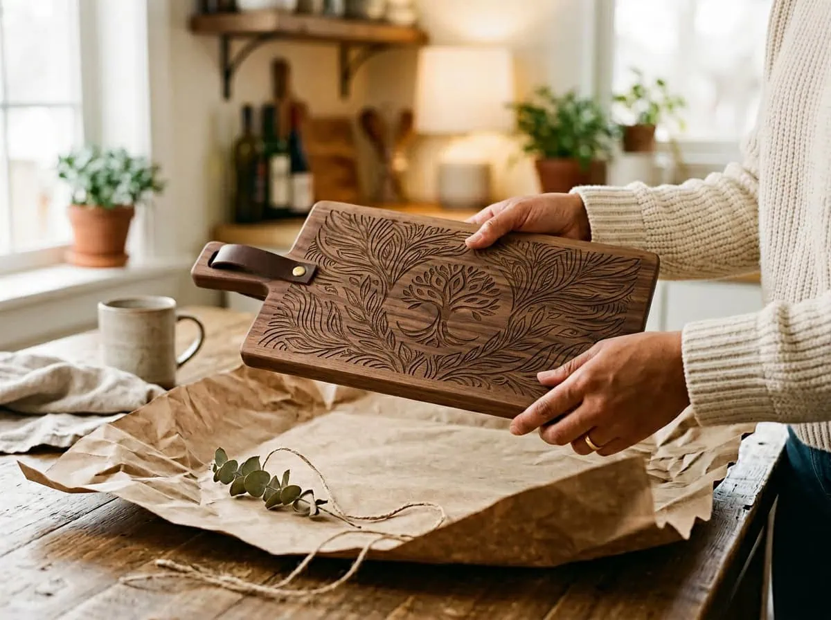 Receiving a personalized handcrafted gift — the moment handmade gifts matter most