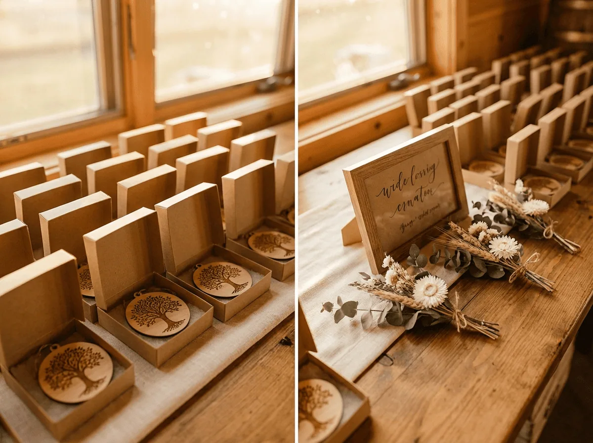 Custom wedding ornament favours with couples names — Saskatchewan wedding gifts