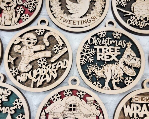 Fun Christmas Pun Ornament group 3