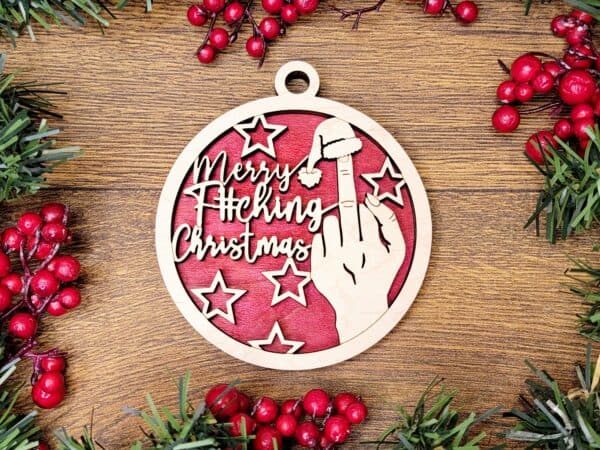 Naughty but Nice Christmas Ornament - Merry F*ck