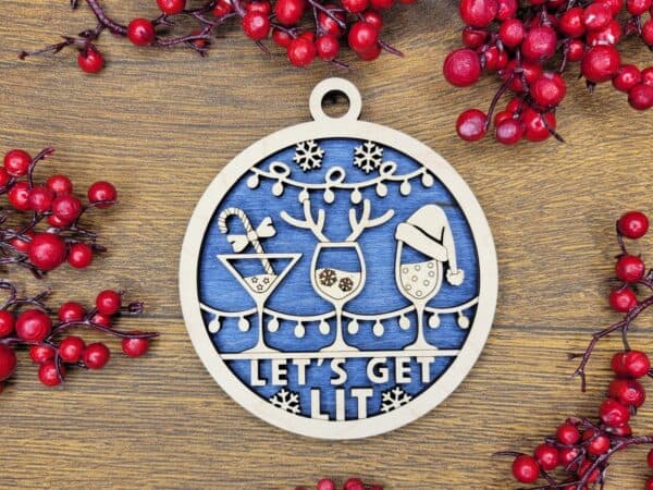 Naughty but Nice Christmas Ornament - Let's Get Lit