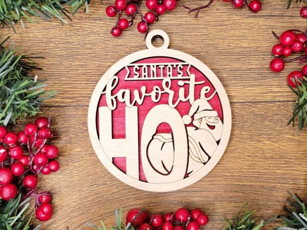 Naughty but Nice Christmas Ornament - Santa's Favourite