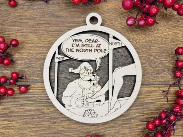 Naughty but Nice Christmas Ornament - North Pole