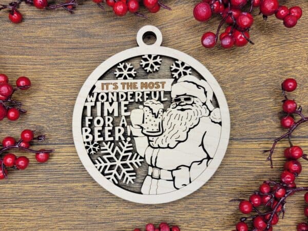 Naughty but Nice Christmas Ornament - Beer