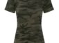 Extra-soft ladies' ring-spun tee blank in Black Camo