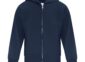 Everyday fleece youth full-zip hoodie blank in Navy