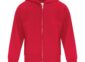 Everyday fleece youth full-zip hoodie blank in Red