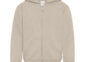 Everyday fleece youth full-zip hoodie blank in Sand