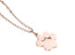 Stainless steel engraved necklace, dog paw, rose gold