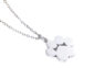 Stainless steel engraved necklace, dog paw, silver