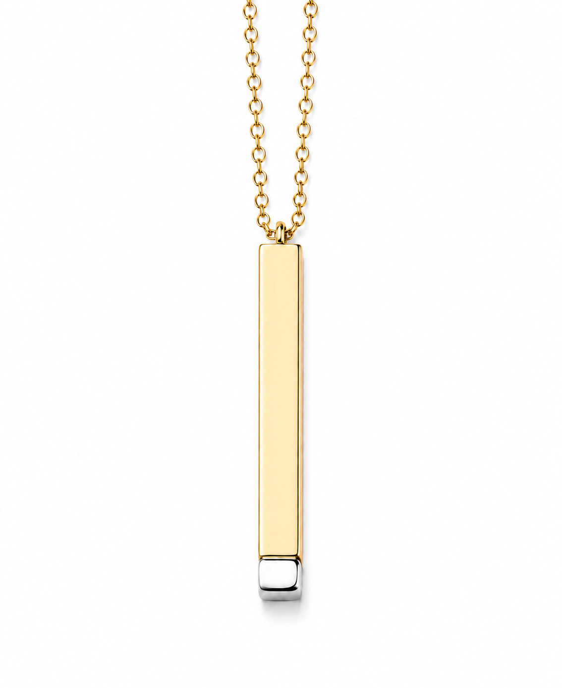 Hidden Message Vertical Bar Necklace