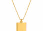 Stainless steel engraved necklace, love letter, gold