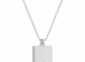 Stainless steel engraved necklace, love letter, silver