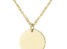 Stainless steel engraved necklace, round, gold