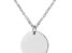 Stainless steel engraved necklace, round, silver